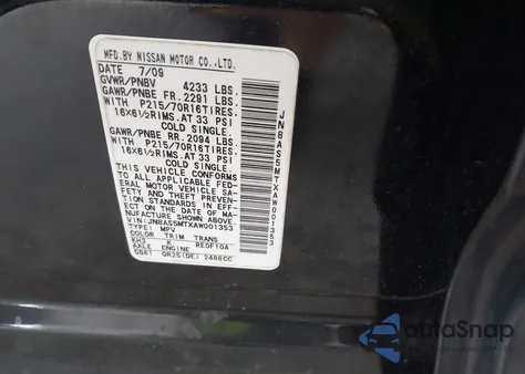 2010 Nissan Rogue S z USA, uszkodzony, nr VIN JN8AS5MTXAW001353